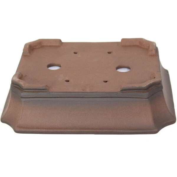 Bonsaischale 26x20.5x6.5cm Antik-Braun Rechteckig Unglasiert – Bild 2