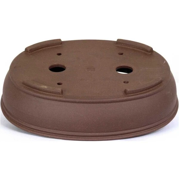 Bonsaischale 35.5x28x8.5cm Braun Oval Unglasiert – Bild 2