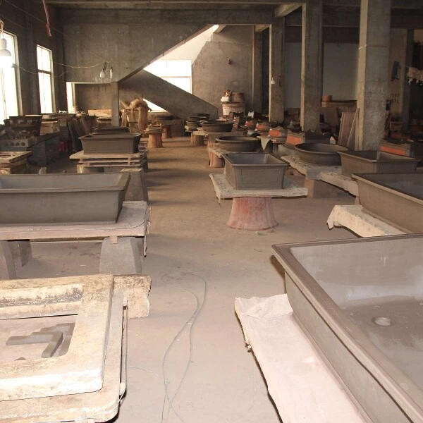 Bonsaischale 36.5x30x5.5cm Antik-Braun Oval Unglasiert – Bild 5