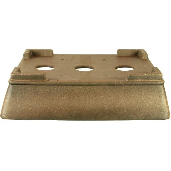 Bonsaischale 43x32.5x11.5cm Antik-Grau Rechteckig Unglasiert – Bild 2