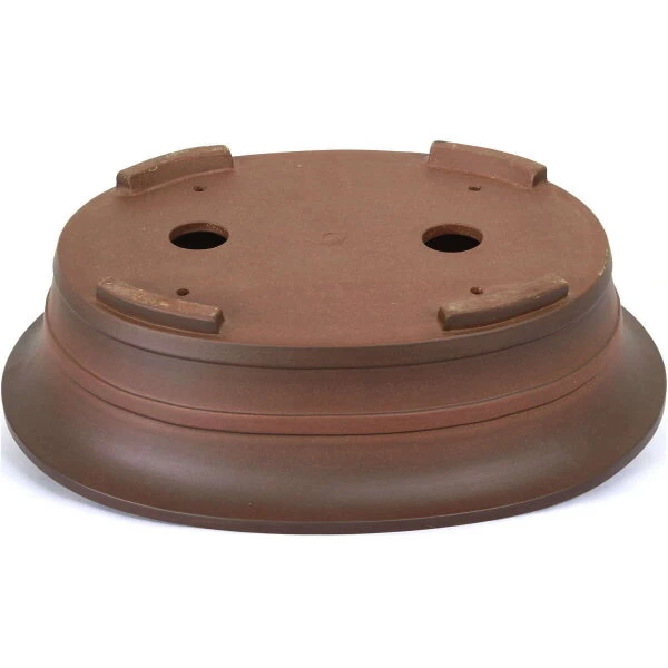 Bonsaischale 45.5x36x12cm Antik-Braun Oval Unglasiert – Bild 2