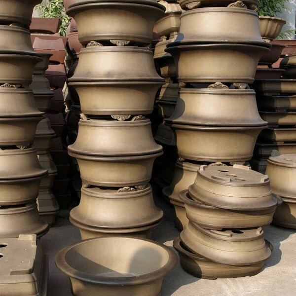 Bonsaischale 45.5x36x12cm Antik-Braun Oval Unglasiert – Bild 6