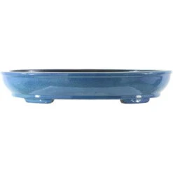 Bonsaischale 51x39.5x9cm Hellblau Oval Glasiert
