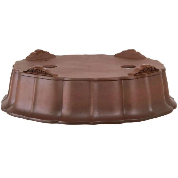 Bonsaischale 56x45.5x15cm Antik-Braun Oval Unglasiert – Bild 2