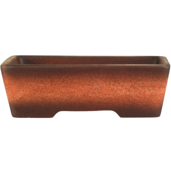 Bonsaischale 15x11x5cm Antik-Rotbraun Rechteckig Unglasiert