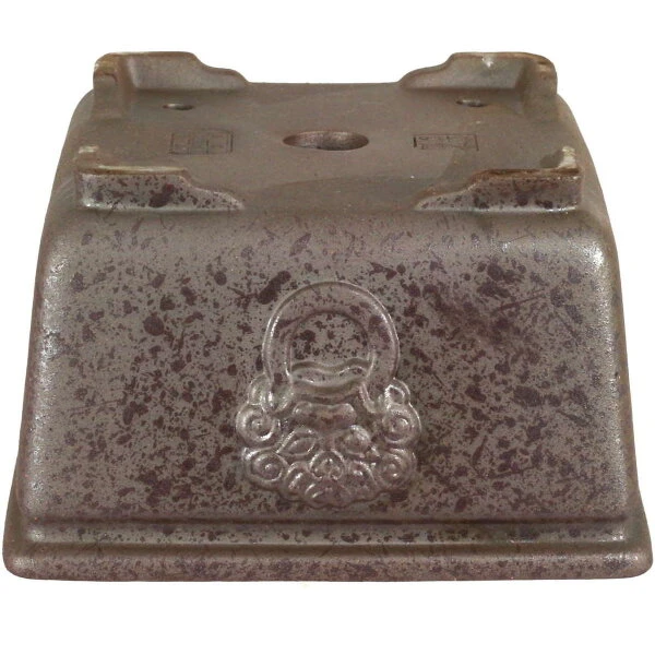 Bonsaischale 15x15x9cm Dunkelbraun Quadratisch Unglasiert – Bild 2