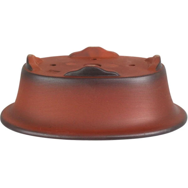 Bonsaischale 16x12x5.5cm Antik-Rotbraun Oval Unglasiert – Bild 2