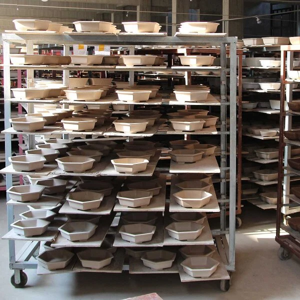 Bonsaischale 16x12x5.5cm Antik-Rotbraun Oval Unglasiert – Bild 3