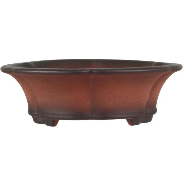 Bonsaischale 19x19x6cm Antik-Rotbraun Sonstige Form Unglasiert