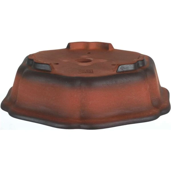 Bonsaischale 18.5x18.5x5.5cm Dunkelbraun Achteckig Unglasiert – Bild 2