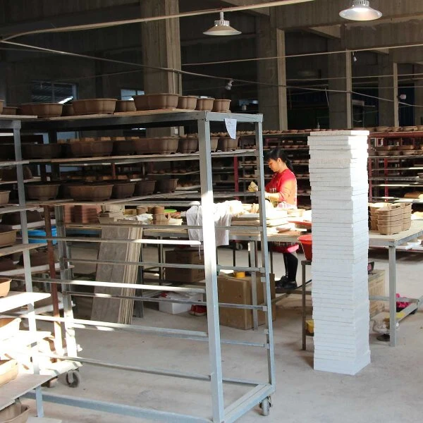 Bonsaischale 21.5x21.5x6.5cm Dunkelbraun Sonstige Form Unglasiert – Bild 4