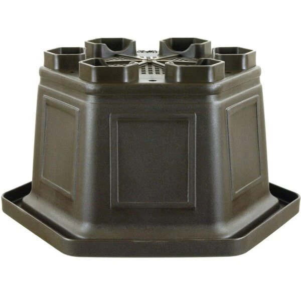 Bonsaischale 27.8x27.8x17.3cm Dunkelbraun Sechseckig Kunststoff – Bild 2